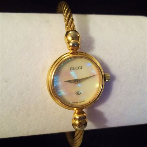 Vintage Gucci Mother of Pearl Watch 